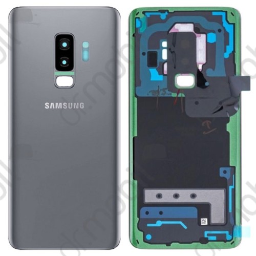 Hátlap Samsung Galaxy S9 Plus (SM-G965) ragasztóval akkufedél (kamera plexi) GH82-15652C Gray 